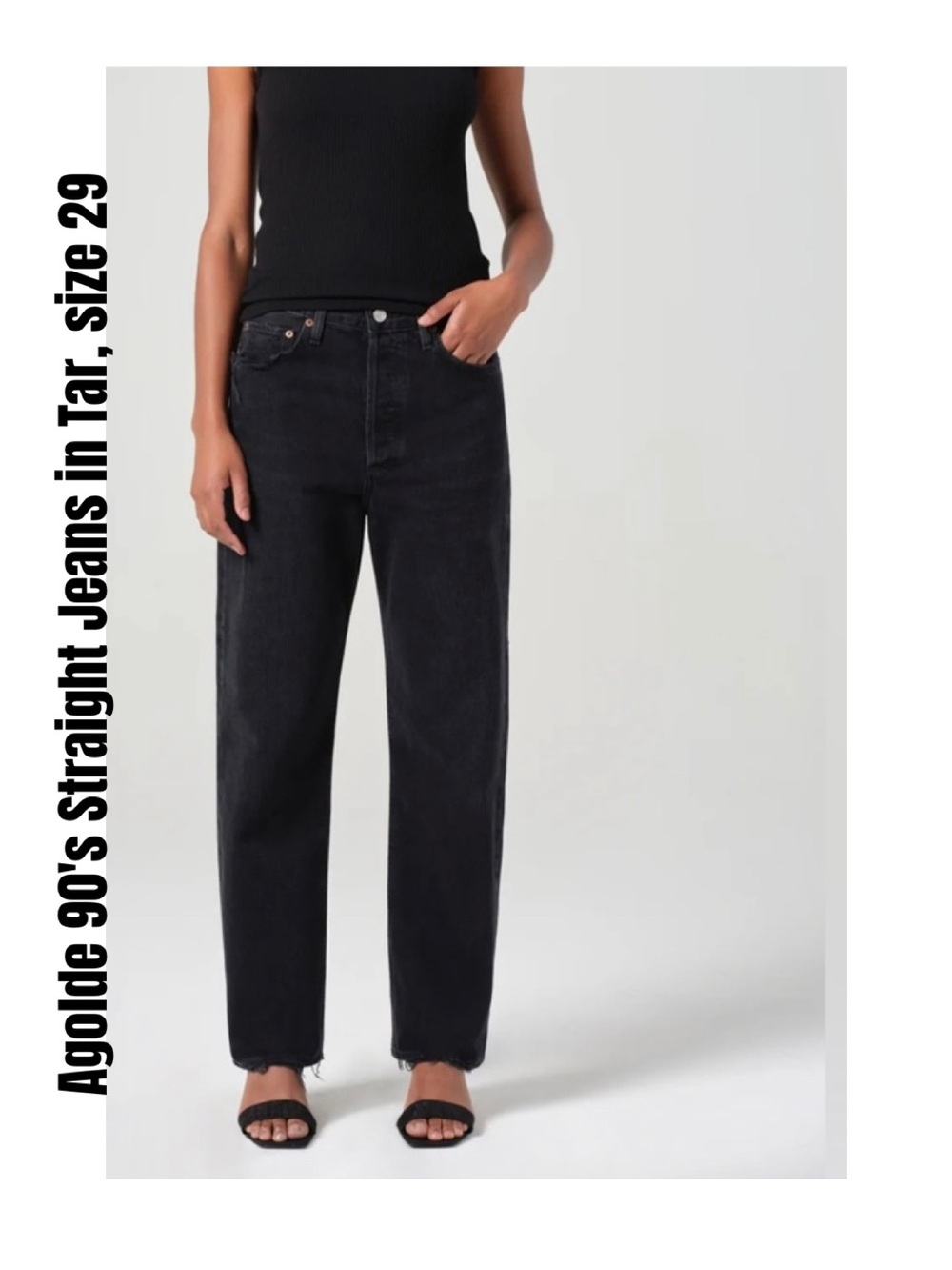 Agolde 90's Straight Jeans in Tar, size 29